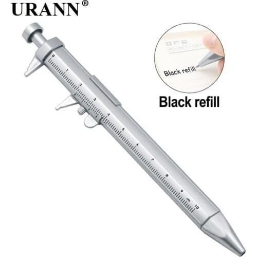 URANN 1pcs Multifunction 0.5mm Gel Ink Pen Vernier Caliper Roller Ball Pen Stationery Ball-Point 2 colors Drop shipping