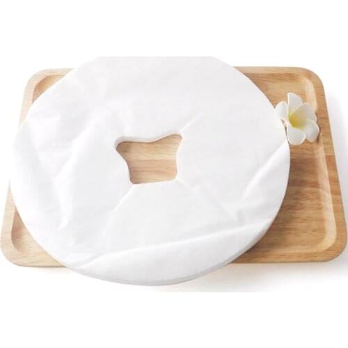 100Pcs Disposable Massage Headrest Pads Face Pillow Cover Cushion Cover Massage Face Cradle Table Head Rest Covers