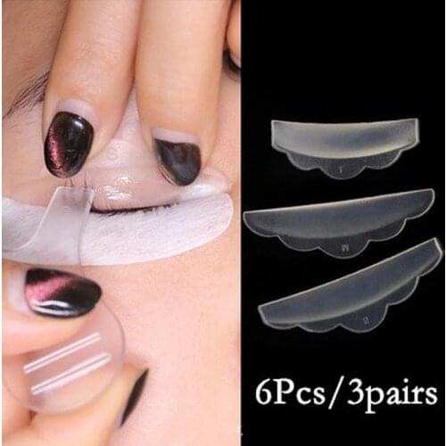 3Pairs Silicone Eyelash Perm Pad Colorful Recycling Lashes Rods Shield Lifting 3D Eyelash Curler Accessories Applicator Tools