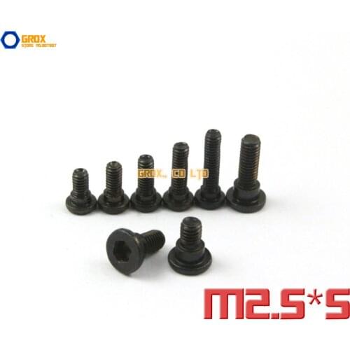50 Pieces M2.5 x 5mm 12.9 Grade Alloy Steel Hexagon Socket Head Shoulder Screw Bolt