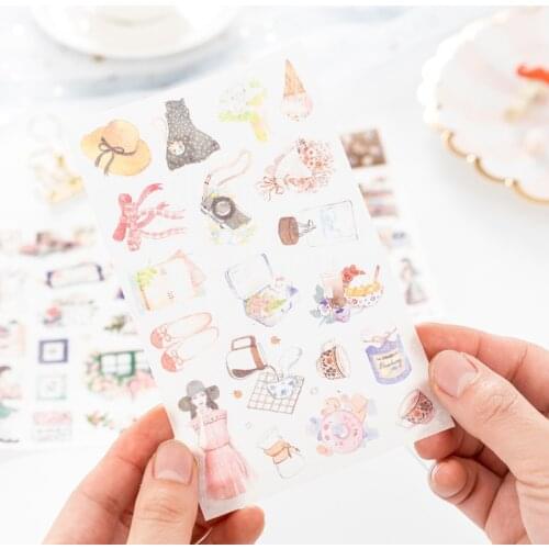 6 pcs/pack Art Young women Sticker Special oil Stickers Diary Sticker Scrapbook Decoration PVC Stationery Stickers