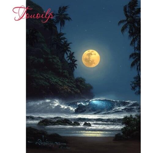 TOUOILP Full Square/Round Drill 5D DIY Diamond Painting"Sunset seascape"3D Embroidery Cross Stitch Mosaic Rhinestone Home Decor