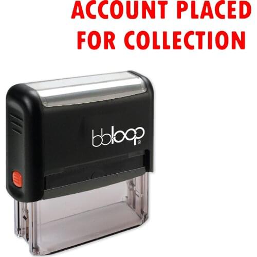 Bbloop "Account Placed For Collection" Self-Inking Rubber Stamp