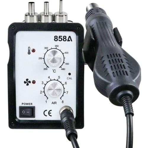 Free Shipping High Power 700w Hot Air Blower Heat Gun 858A New Design Durable Cellphone Repair Rework Soldering Station 110/220v