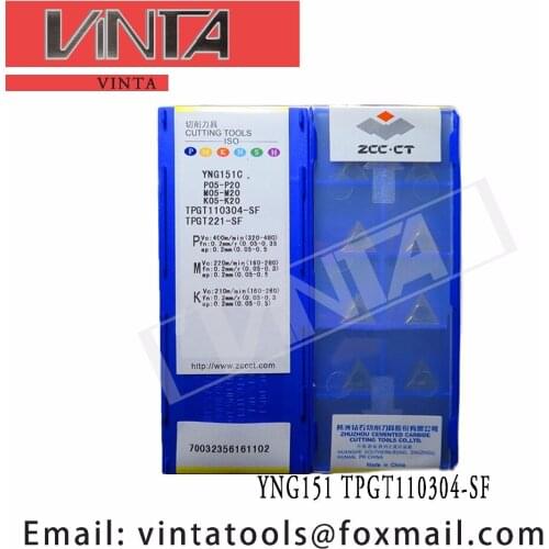 Free shipping high quality 10pcs/lots YNG151 YNG151C TPGT110304-SF cnc carbide turning inserts