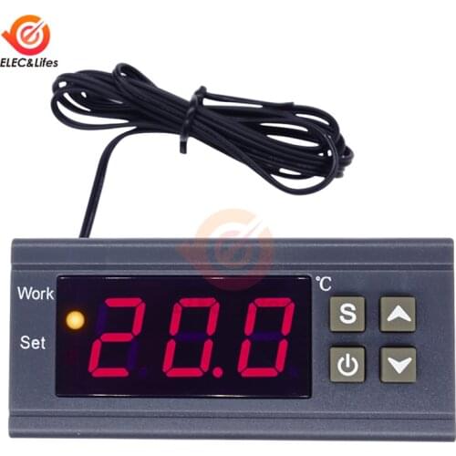 Digital Thermostat MH1210W AC 110-220V DC 9-72V 10A temperature controller switch temp meter Thermoregulator for incubator box