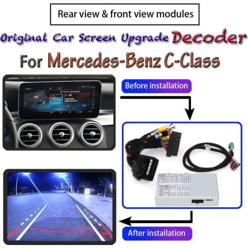 Front Rear View Camera Decoder For Mercedes-Benz C-Class W204 W205 2012~2020 Original Car Screen Display Upgrade Parking Adapter