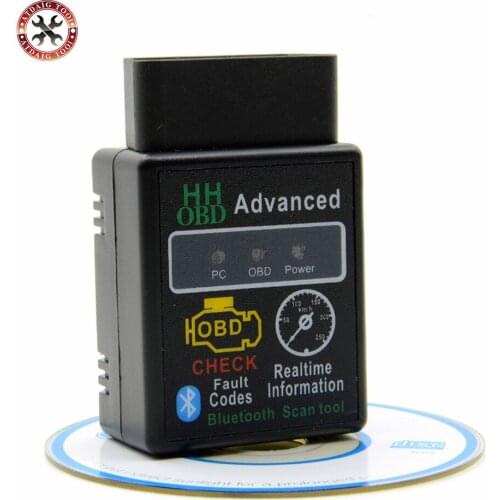 HH OBD ELM327 Bluetooth OBD2 OBDII CAN BUS Check Engine Car Auto Diagnostic Scanner Tool Interface Adapter For Android PC
