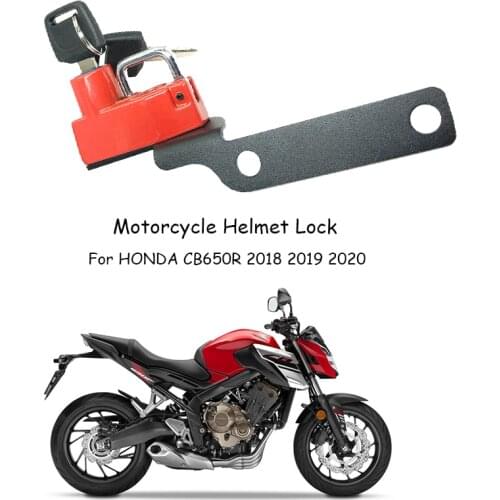 For HONDA CB650R CB 650R CB650 R 2018 2019 2020 Motorcycle Anti-theft Security Alloy Helmet Lock Mount Hook with 2 Keys