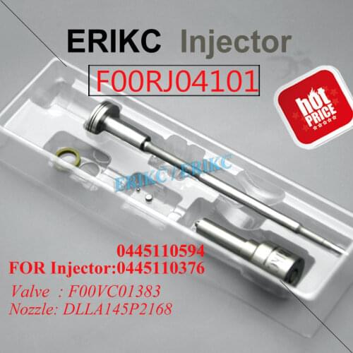 ERIKC Diesel Injector 0445110376 0445110594 Repair Kits Nozzle DLLA145P2168 Valve F00VC01383 Parts for Bosch CUMMINS 5285744