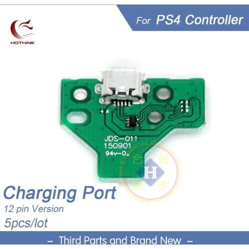 HOTHINK 5pcs/lot 12 pin Charging port JDS-011 PCB Board micro USB Repair Parts For PS4 Playstation 4 Controller replacement