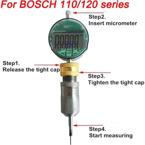CR Injector Electromagnetic Valve Armature Lift Measuring Seat Tool Over Lift Measuring Tool For BOSCH 0445110 120 Series