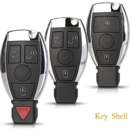 Kutery 2/3/4 Buttons Replacement Remote Car Key Shell Case Fob For Mercedes Benz E S SL ML SLK CLK NO Blade
