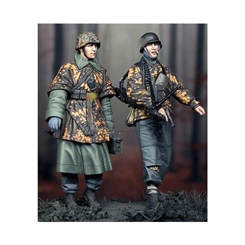 1/35 Scale Die-cast Resin White Model World War II Winter Infantry Need To Manually Color The Model Free Shipping