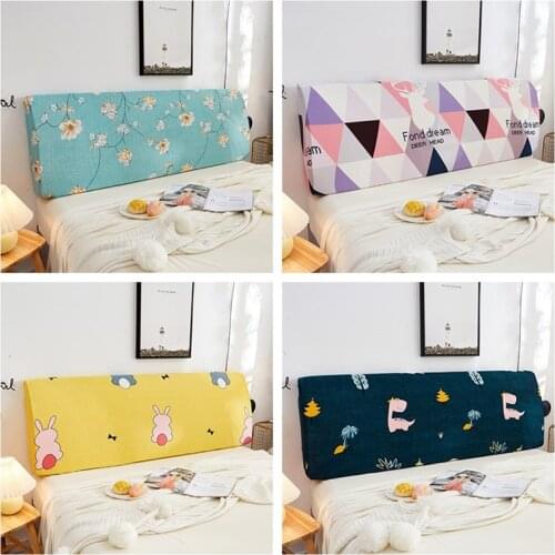 Soft Elastic Fabric Bed Head Cover All-inclusive Tight Wrap Bed Back Protective Cover Anti-dirty Dustproof Headboard Cover
