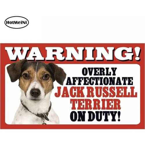 HotMeiNi 13cm x 7.7cm For Warning Sign Jack Russe Fine Car Stickers Graffiti Decal Bumper Waterproof Scratch-Proof Decoration