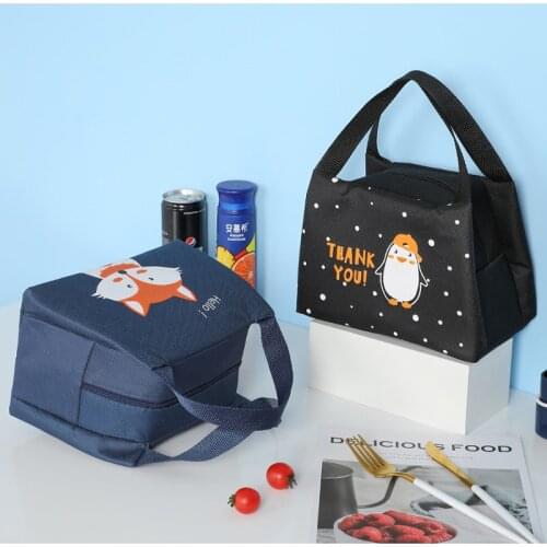 Small Lunch Meal Food Organizing Bag for Children Kids with Zipper Insulated Thermal Tote Bento Box Cooler Storage Container