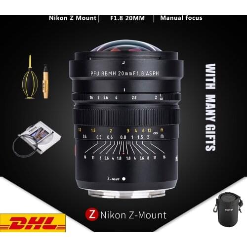 Viltrox PFU RBMH 20mm F1.8 ASPH Camera Lens Manual focus ASPH PRU RBMH Wide Angle lente for Nikon Z6/Z7 Z mount lens Camera