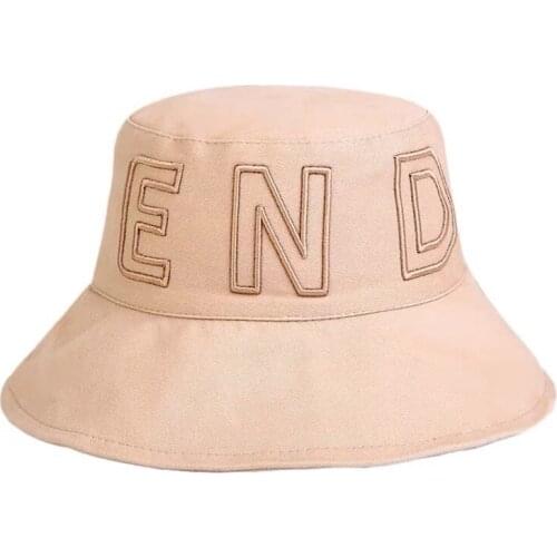 Cotton End Letter Bucket Hat Fisherman Hat Outdoor Travel Hat Sun Cap Hats for Men and Women 101