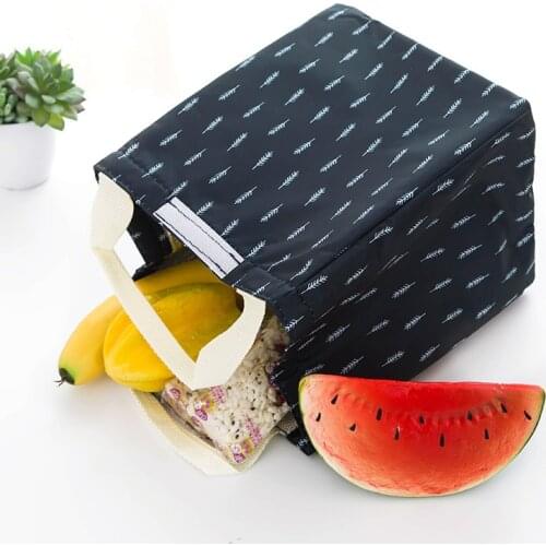 New Oxford Paste Portable Lunch box Bag Thermal Insulated Cold keep Food Safe Stripe warm Lunch bags For Girls Women