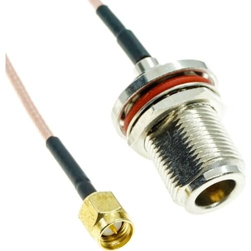 SMA Male Straight to N Female Bulkhead WiFi jumper pigtail cable RG316