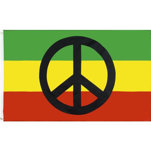 Reggae Rasta Hippie Band somewhere 420 smoke weed peace symbol Flag For Bar Party Music Festival Tattoo Shop