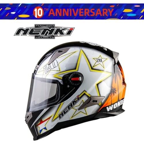 Free shipping 1pcs NENKI 2018 HOT Modular Flip Up Front Motocross Helmet Suit Road Bike Motorcycle Helmet With ECE Certification