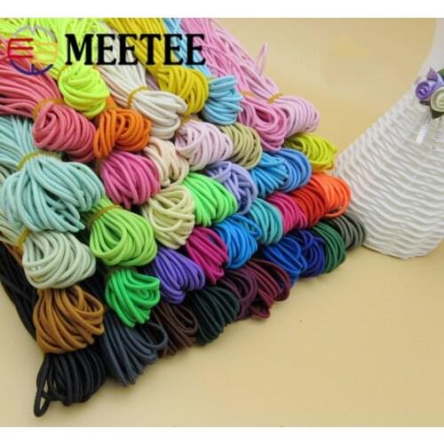 20Meters 5mm Eco-Friendly Round Elastic Cord Soft Stretch Bands Rope For Baby Clothes Pant Belt DIY Garment Accessories KY585