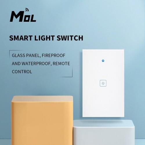 MOL eWeLink US 1gang App Control WiFi Smart Light Switch Neutral Wire Single Fire Smart Switch Works With Alexa GoogleHome
