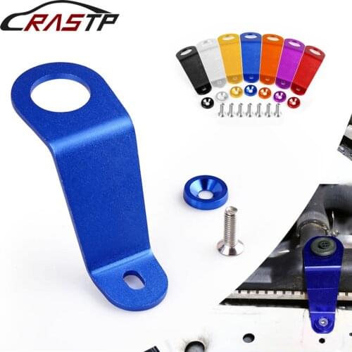 RASTP - Universal Racing Aluminum Radiator Stay Bracket Bolt Kit Fit for 92-95 Honda Civic EG Car Accessories RS-HR002