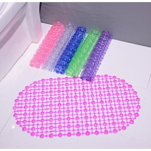 Bathroom non-slip mat for bathroom bath foldable hollow mat bathtub with suction cup non-slip pvc foot mat 66x37cm