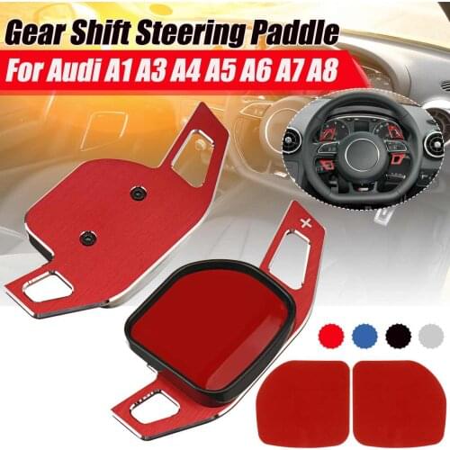 Pair Steering Wheel Gear Shift Paddle Shifter Extension For Audi A1 S1/A3 S3 RS3/A4 S4 RS4/A5 S5/A6 S6/A7 S7/A8 S8 R8/Q3 SQ3/Q5
