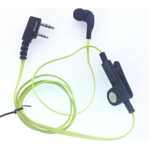 Green Fashion Noodle style earbud headphone K plug for KENWOOD Baofeng BF888s UV5R UV82 Wouxun TYT Puxing etc walkie talkie