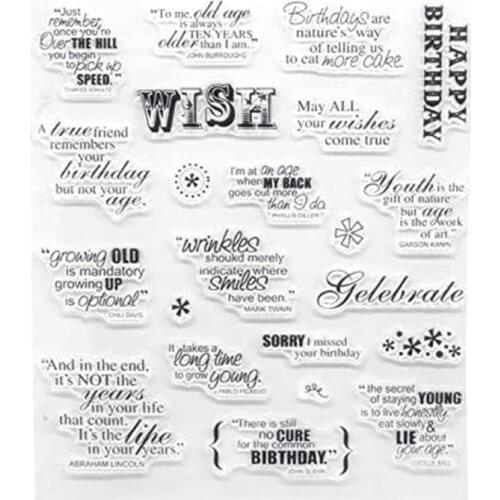 Wish Blessing Silicone Clear Seal Stamp DIY Scrapbooking Embossing Photo Album Decorative 449E