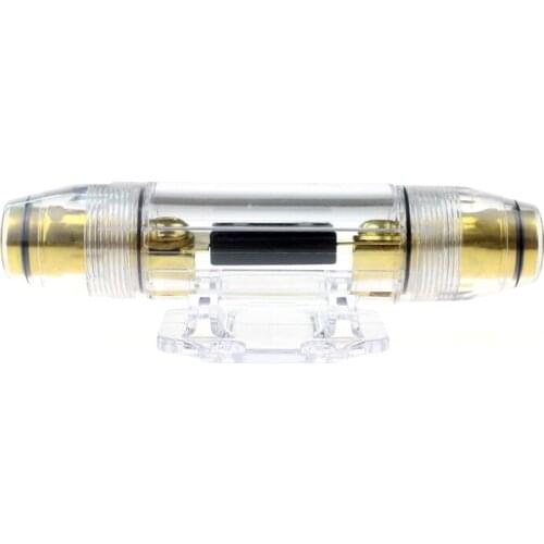 1pcs Car Audio Refit Fuse Holder 1 In 1 Out Transparent Fuse Power Cable Host Amplifier Subwoofer Accessories for Auto Amplifier