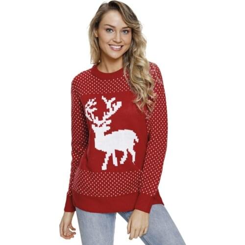 2018 Women Yoga Sweater Coat Hoodies Sportswear for Womens Long Sleeve Round Neck Reindeer in The Snow Christmas Jumper Cardigan
