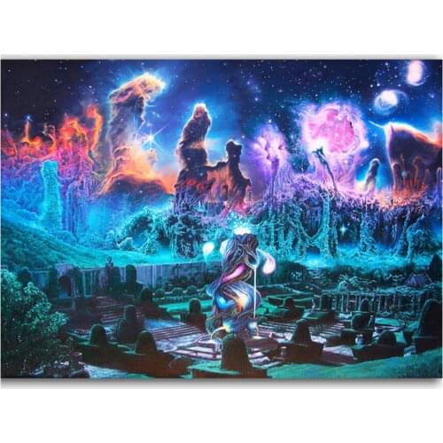 5D DIY Diamond Painting Cross Stitch Diamond Visual Abstract Visual City Home Decor Full Rhinestone Mosaic Diamond Embroidery