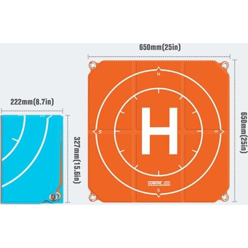 65CM PU Material Drone Landing Pad Foldable Outdoor Parking Apron Square Mat for Mavic AIR 2S/Mini 2/FPV RC Drone Accessories