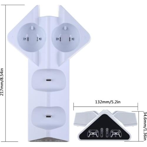 Controller Charger Dock Base USB Type-C Charging Station With LED Indicator for PS5 & PS MOVE