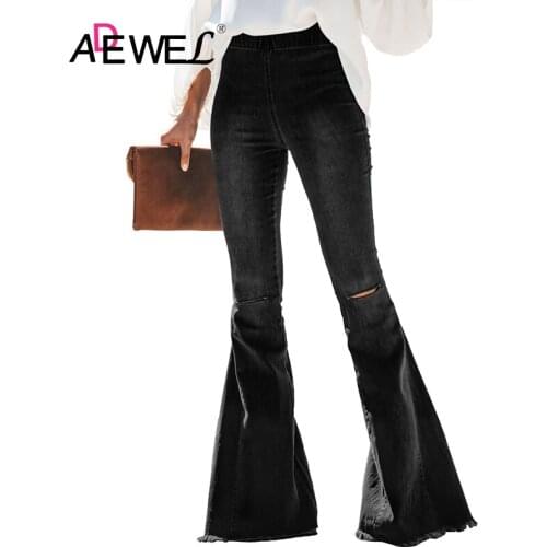 Женские джинсы клеш ADEWEL China At AliExpress