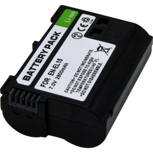 1pc 2800mAh EN-EL15 ENEL15 EN EL15 rechargeable Camera Battery For Nikon DSLR D600 D610 D800 D800E D810 D7000 D7100 D7200