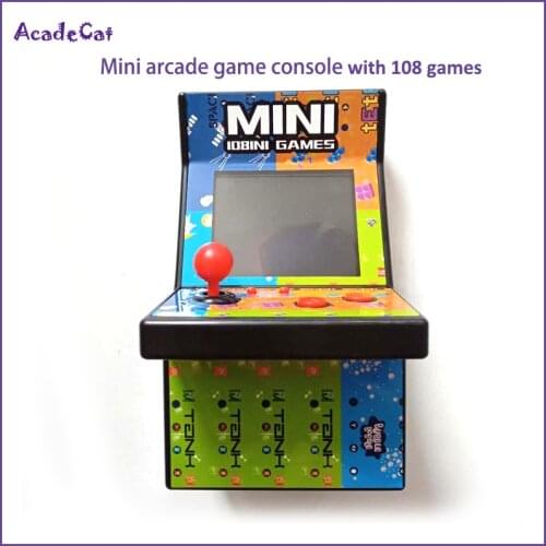 Free shipping Mini Portable Arcade Joystick Machine Classical Retro Style 108 Video Game Built-in Arcade Game Console Handheld