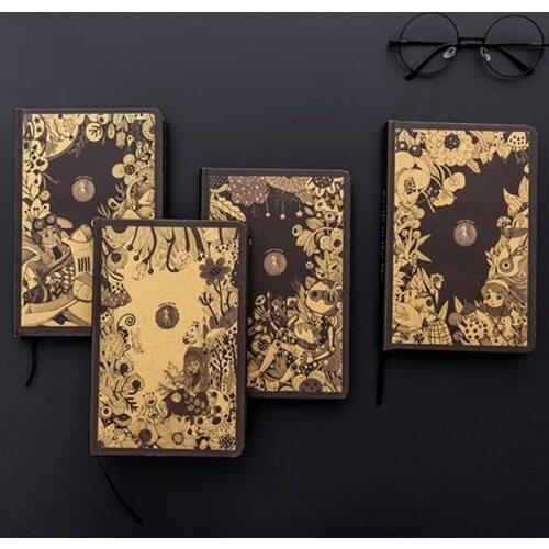 A5 colorful manual account book retro creative square thickened manual illustration Notepad