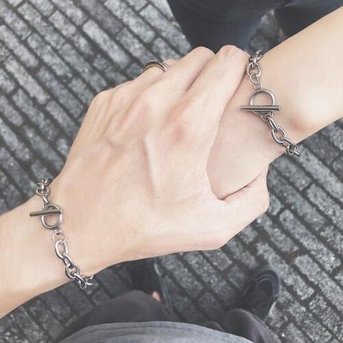 Charm Chains Bracelet for Women Men New Fashion Punk Jewelry Couple Bracelets Gold Silver Color Cuba Chain Bracelet Gift