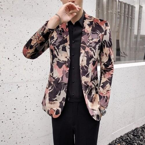 Business Men Jacket Casual Slim Fit Groom Wedding Balzer Elegent Singer Host Stage Performance Costume Party Nightclub Coat