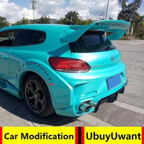 For Volkswagen Scirocco High Quality ABS Material Primer Color Car Rear roof Lip Wing spoiler For Volkswagen Scirocco 2010