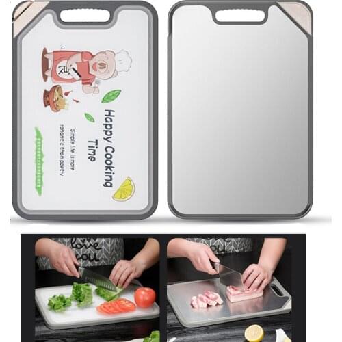 Double Sided Chopping Board Knife Sharpener Vegetable Fruits Food Cutting Block Stainless Steel Kitchen Accessory Antibacterial