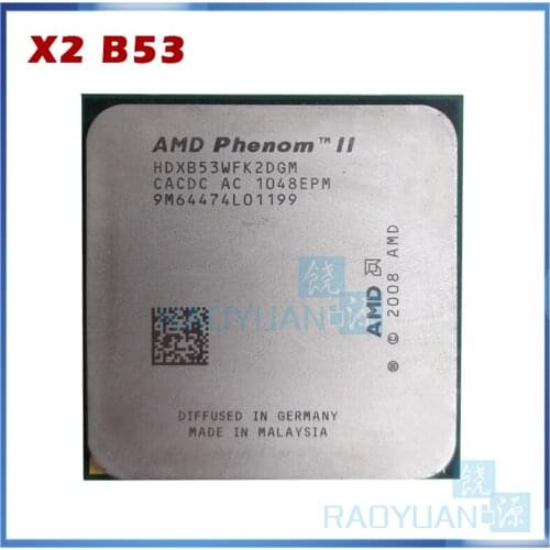 AMD Phenom II X2 B53 2.8 GHz dual-core CPU Processor HDXB53WFK2DGM Socket AM3