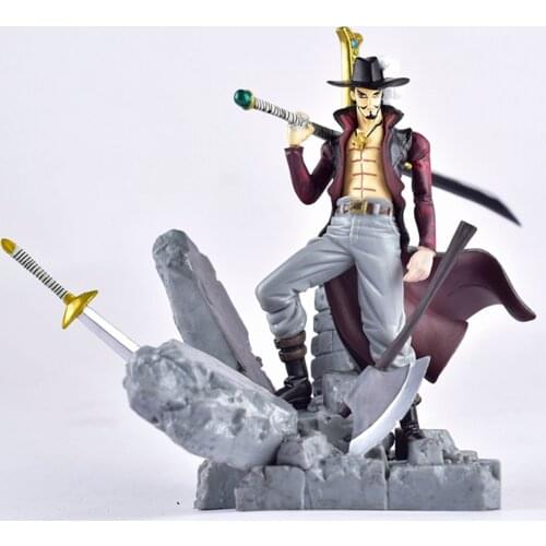 GUCHABEL J.G Chen Anime One Piece Dracule Mihawk Hawk-Eyes Pvc Action Figure Collection Model Toy 15cm Hot Sale Free Shipping