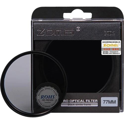 ZOMEI HIGH Quality Neutral Density filtro ND2 ND4 ND8 Filter for Canon Nikon Sony Pentax Camera Lens 52/55/58/62/67/72/77/82mm